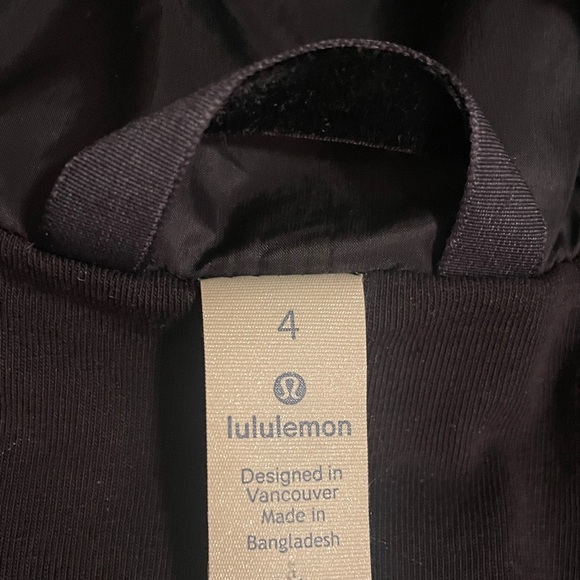 lululemon Scuba Hoodie Glyde Black Puffer Jacket size 4, XS S - Picture 5 of 7